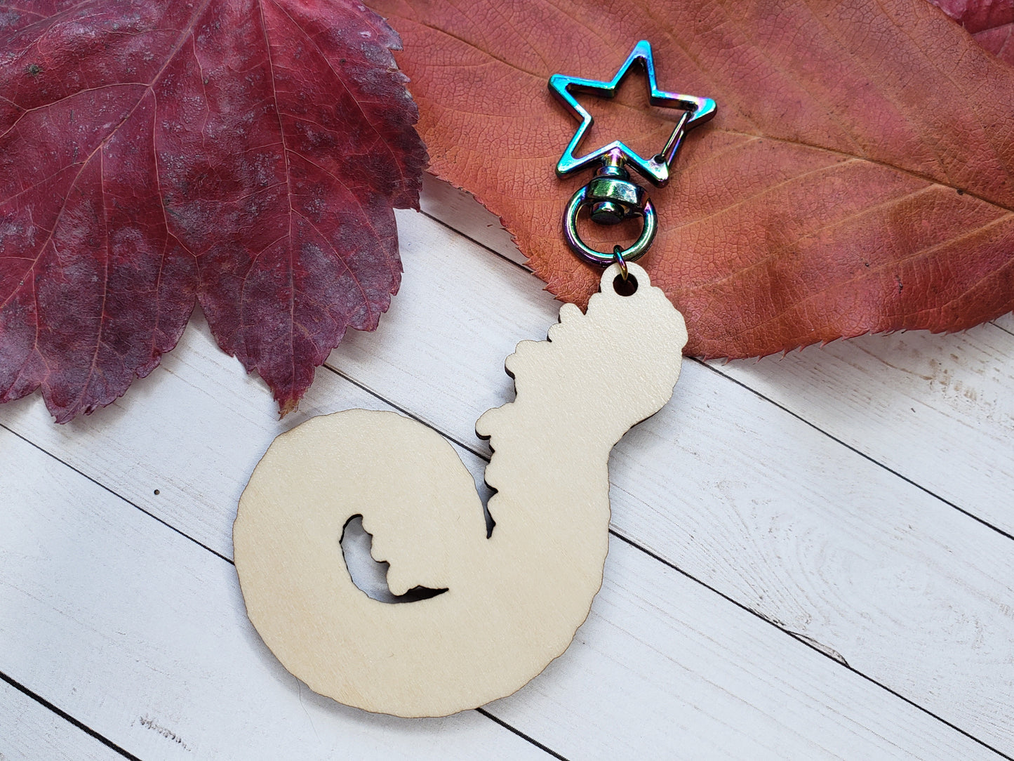 Millipede Wooden Keychain