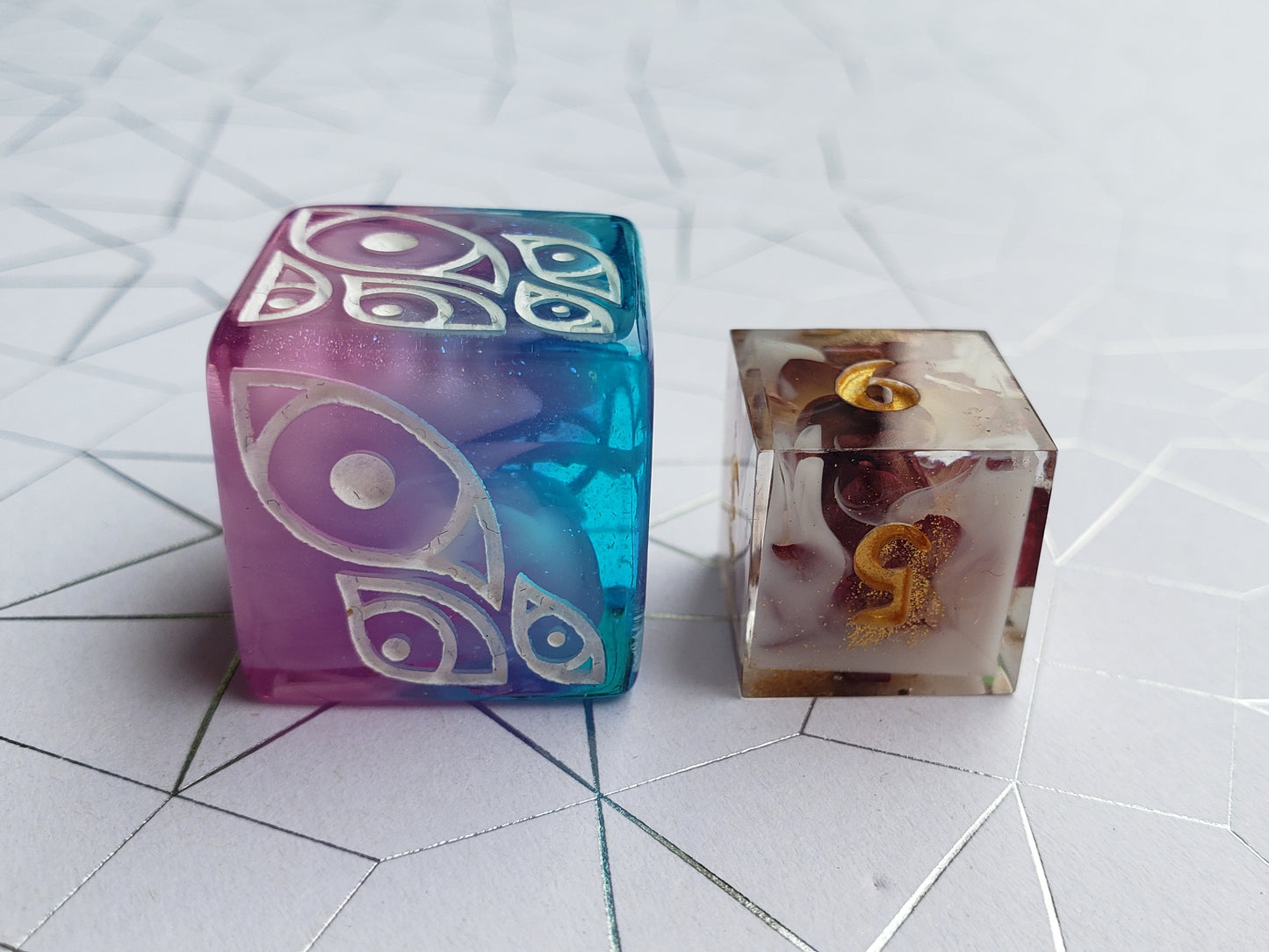 "The Watcher" | Round-Edged Pip D6s
