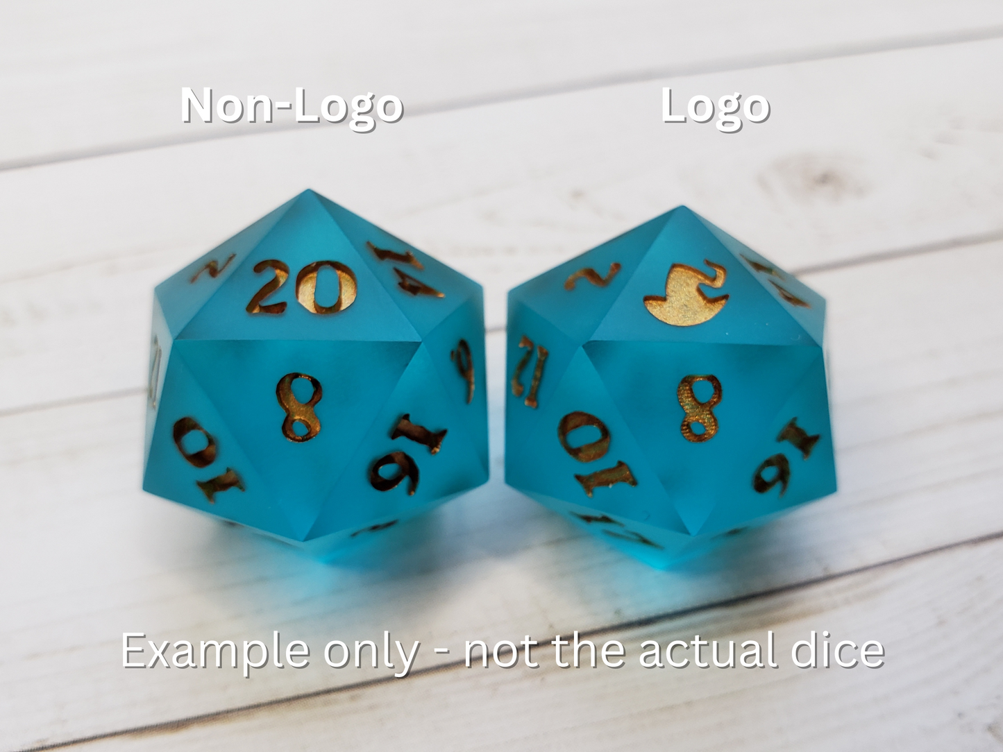 "Sea Glass" - Handmade D20 Keychain