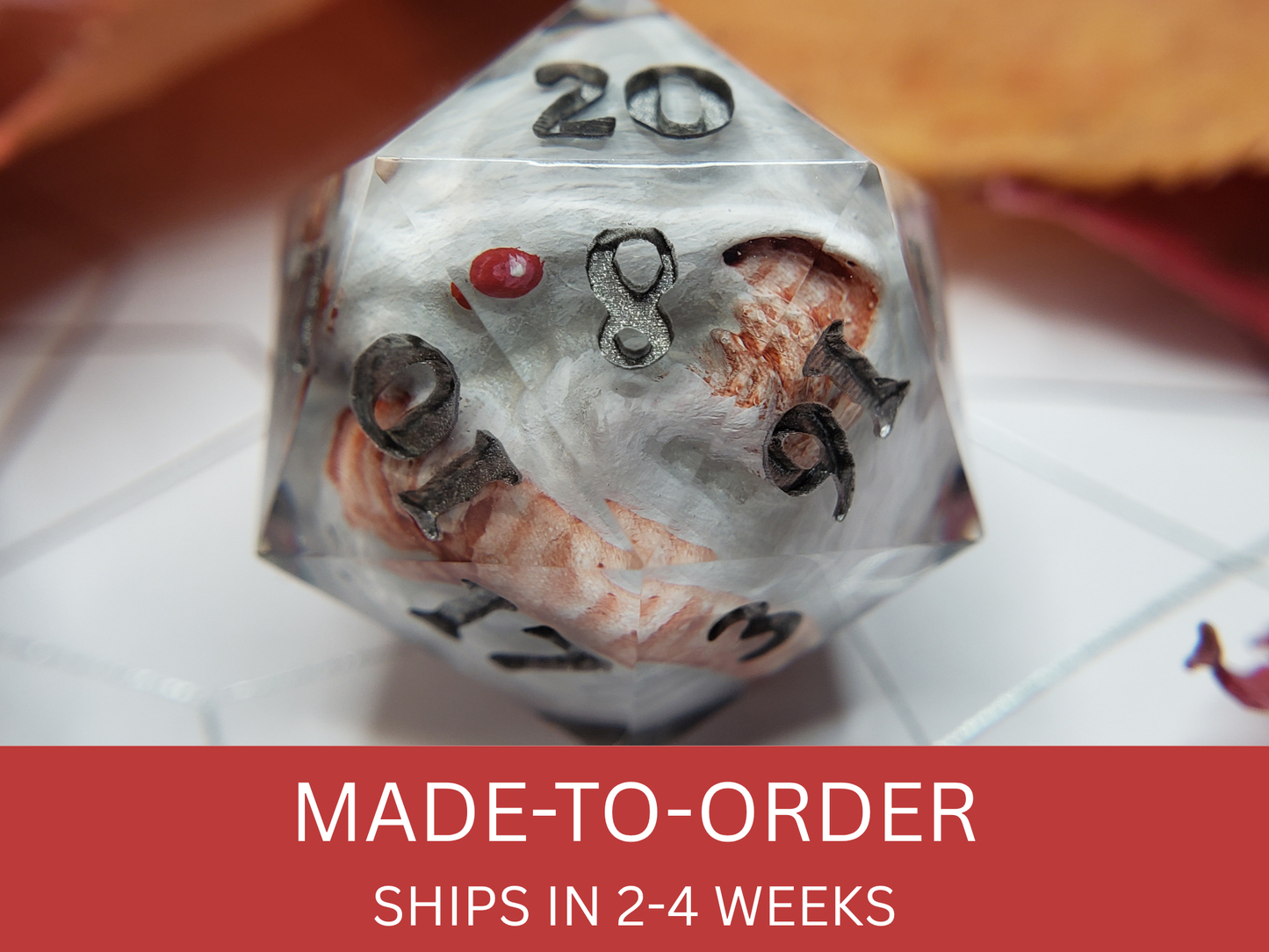 Albino Rat Netsuke | Single D20 [Made-to-Order]
