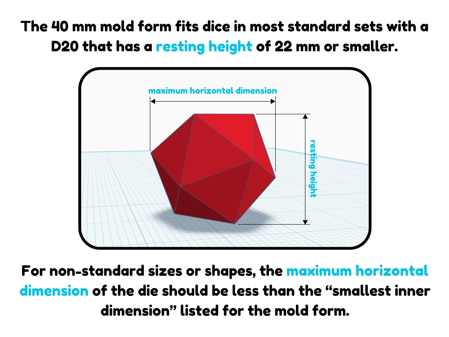 Dice Mold Form - Single Standard Die