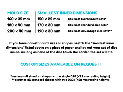 Dice Mold Form - Full Set
