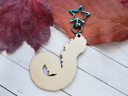 Millipede Wooden Keychain