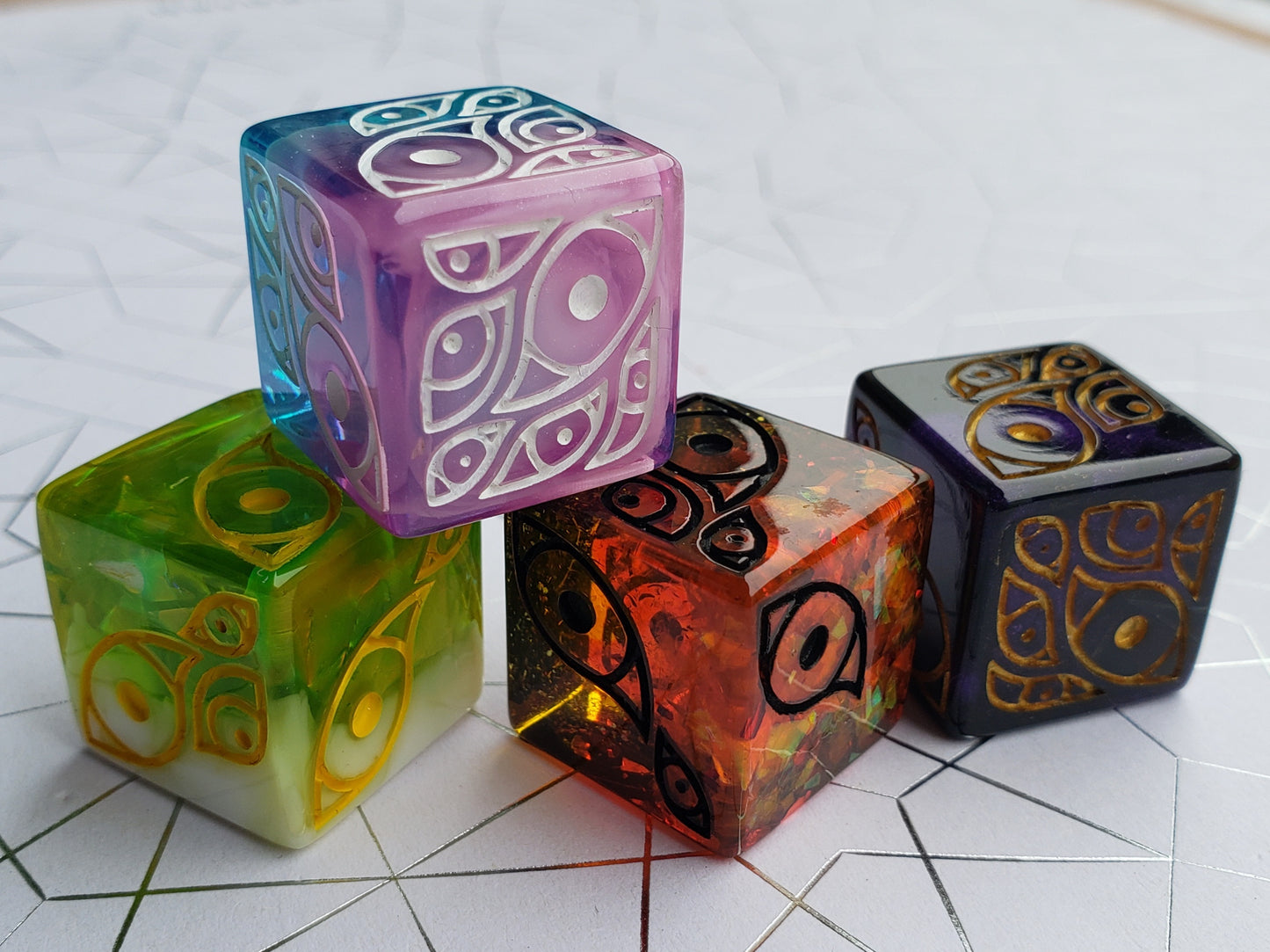 "The Watcher" | Round-Edged Pip D6s