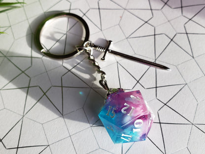 "Transcendence" - Handmade D20 Keychain
