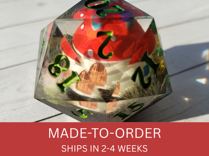 Mushroom House | Jumbo D20 [Made-to-Order]