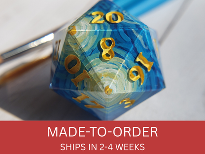 Starry Night | Single D20 [Made-to-Order]