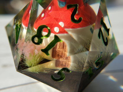 Mushroom House | Jumbo D20 [Made-to-Order]