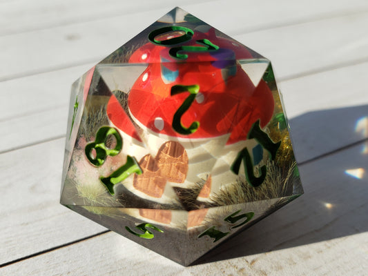 Mushroom House | Jumbo D20 [Made-to-Order]